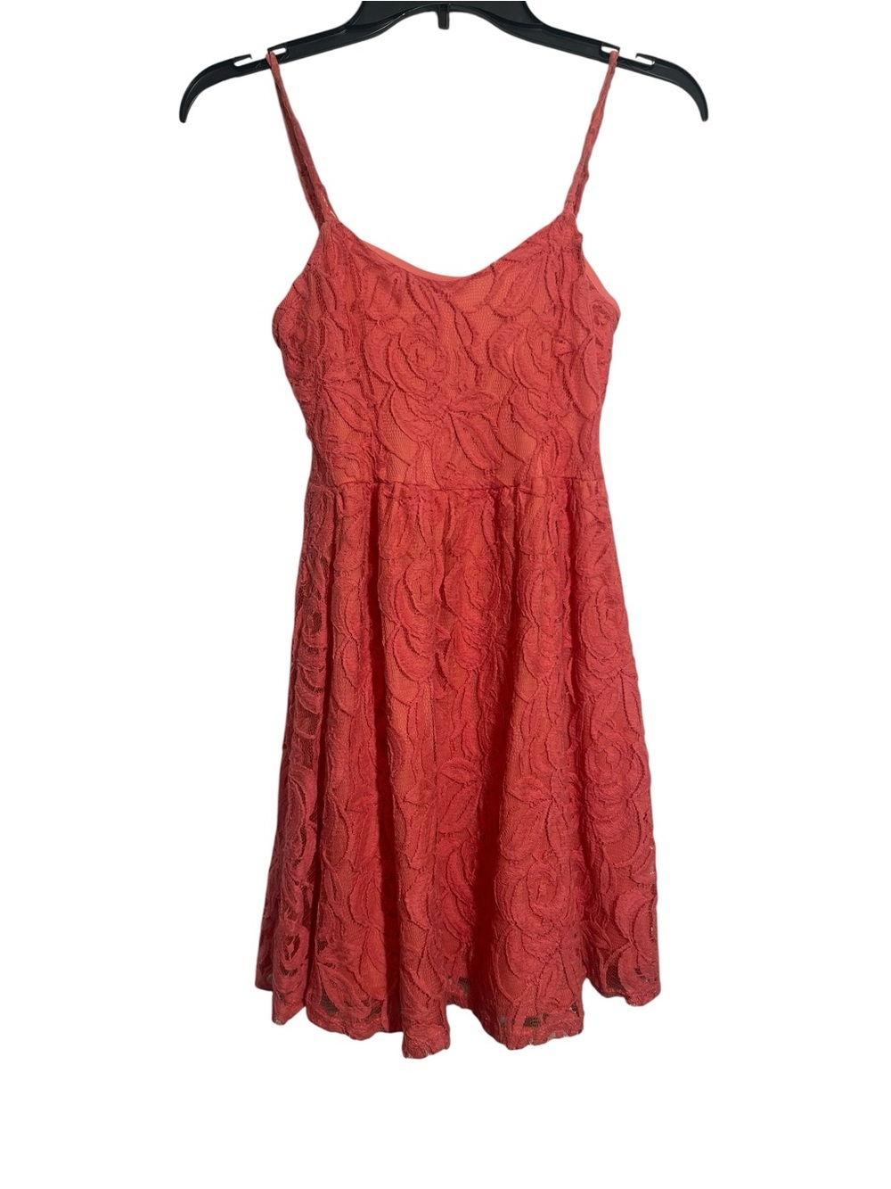 Wet Seal Coral Lace Mini Dress - Picture 2 of 5